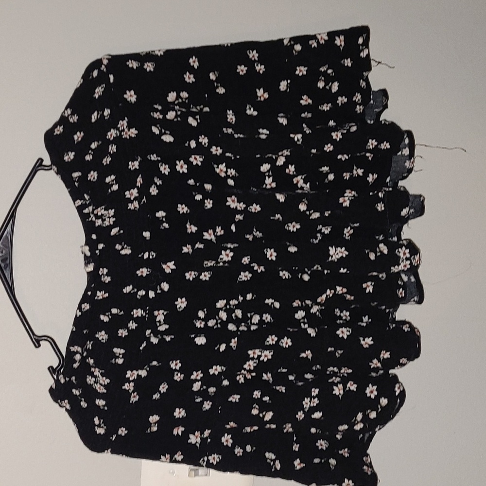 Black flower skirt